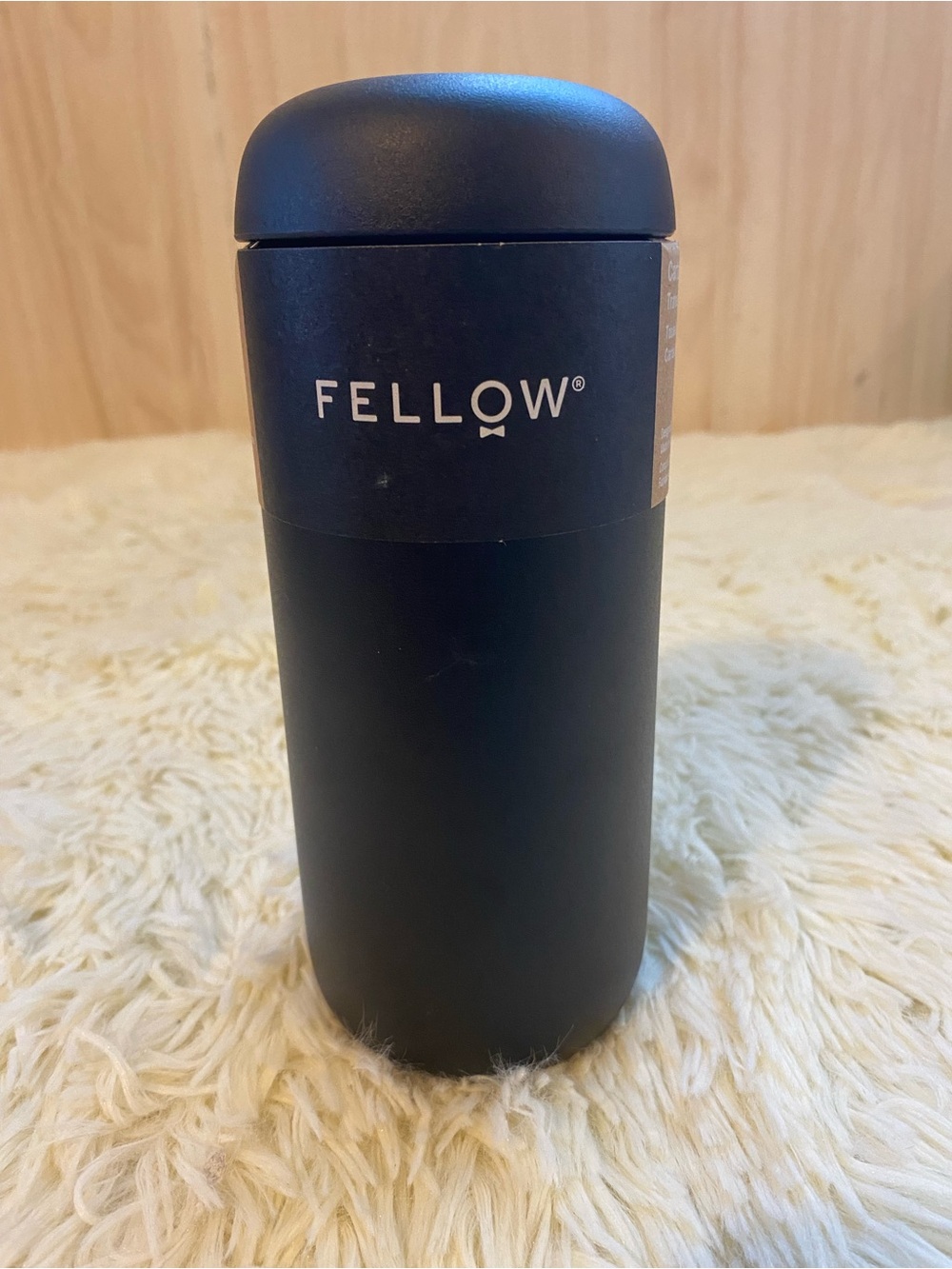Fellow 16 oz. Ceramic-Interior Insulated Coffee Canister — Matte black